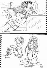 Online coloring Pages Coloring Page Girls girlfriends For  sketch template