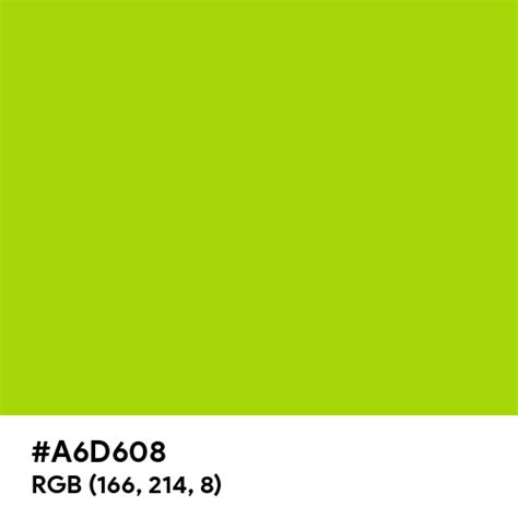 #A6D608 color name is Vivid Lime Green