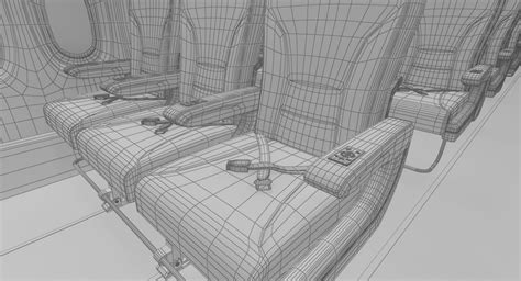 All Nippon Airlines Airbus A320 and Airplane Interior Economy Collection 3D Model $179 - .3ds ...