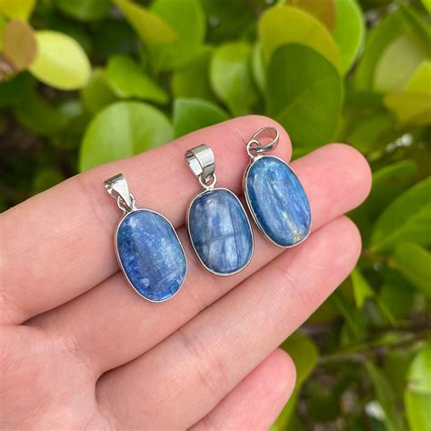 Blue Kyanite Pendant | Natural Gemstone Pendant Focal Bead | Sold by ...