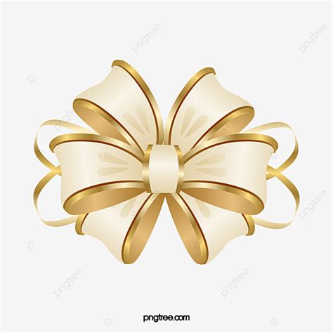 Bow Gold Ribbon Vector Art PNG, Cartoon Gold Ribbon Bow, Ribbon Clipart, Bow Clipart, Golden PNG ...