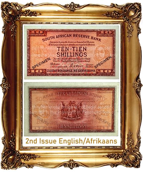 1926 10 Shillings Specimen Governor W.H.Clegg South African Reserve ...