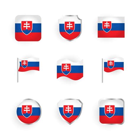 Slovakia Flag Icons Set 2964143 Vector Art at Vecteezy