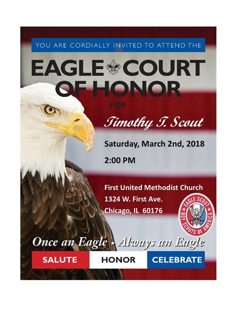 Eagle Scout Court of Honor Invitation Template - Etsy