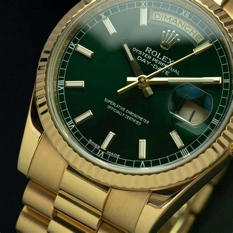 Rolex Day-Date 118238 'Green Dial' - Amsterdam Vintage Watches