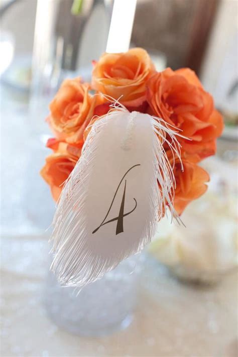 Wedding- table numbers, feather Table Labels, My Son Birthday, Wedding Table Numbers, Wedding ...