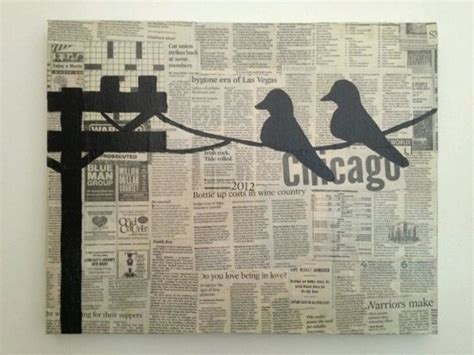 3. Newspaper Art | Canvas art projects, Diy canvas art, Diy canvas