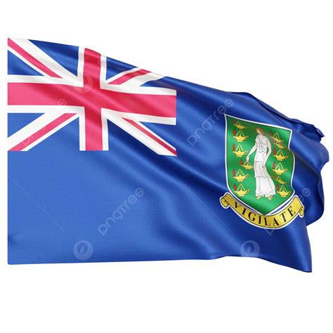 British Virgin Islands Flag Waving, British Virgin Islands Flag With Pole, British Virgin ...
