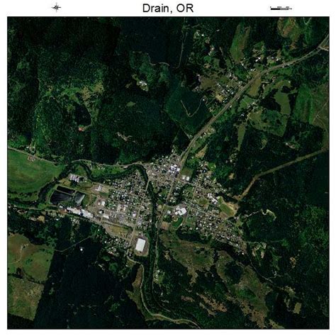 Aerial Photography Map of Drain, OR Oregon