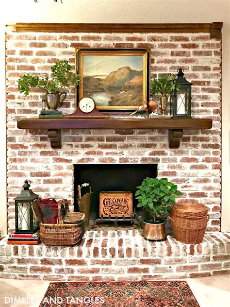 Red Brick Fireplace Mantel Decorating Ideas – Mriya.net