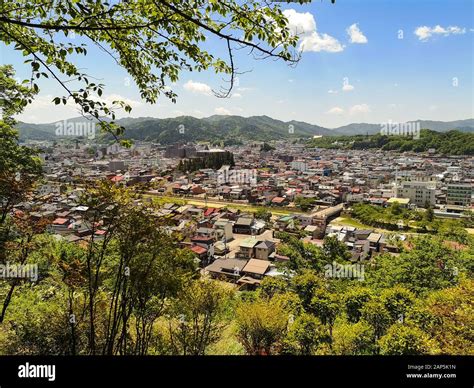 Panoramic view on Takayama city center from the Kitayama Park, Japan Stock Photo - Alamy