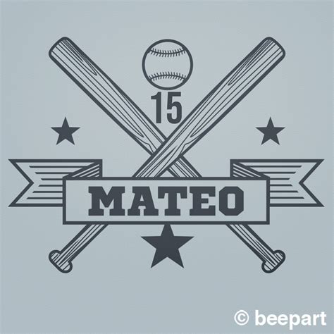 personalized baseball wall decal, custom sports sticker, bedroom sports ...