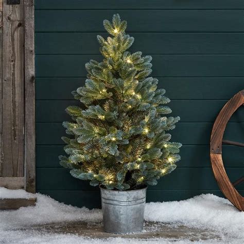 Outdoor Lighted Christmas Trees White | Decoratingspecial.com