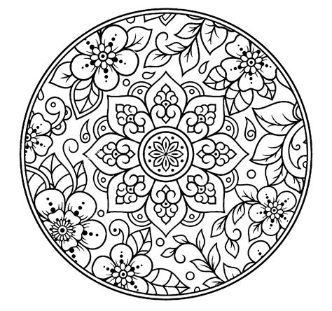 Desenhos para colorir de Mandalas de Flores - Wonder-day.com