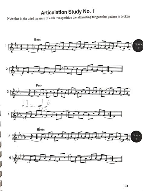 Jazz Articulation Exercises | PDF