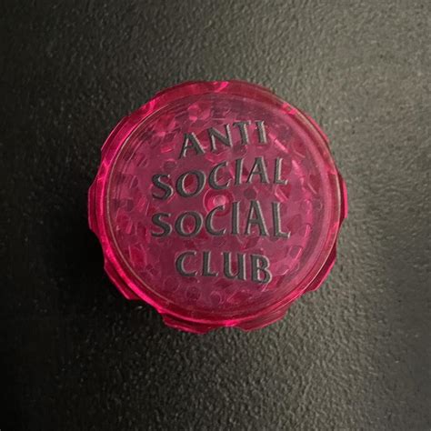 anti social social club jellybean clear pink brand... - Depop