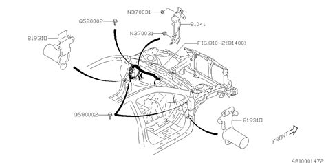 Subaru Outback Protector Edge Door. Electrical, HARNESS - 81931AL13A | Subaru Parts Online ...