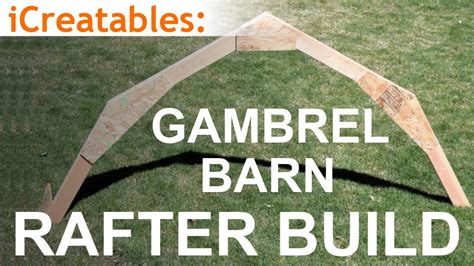 Gambrel barn rafter build ~ Modern outdoor shed