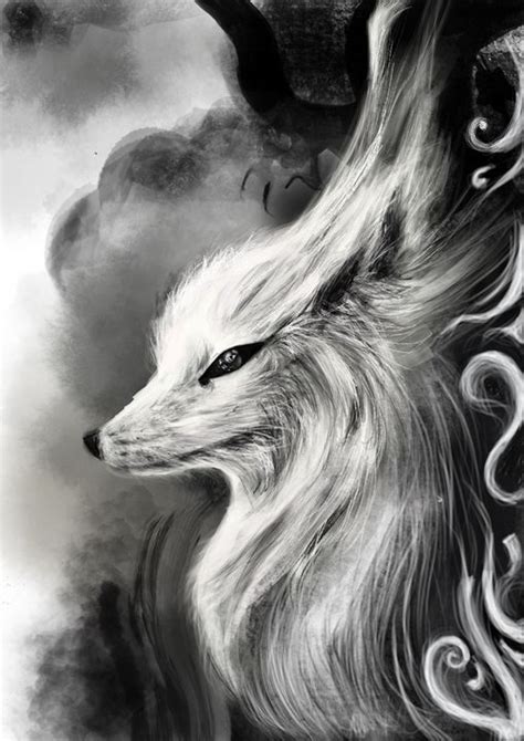 The white fox in the shadow - Annalias - Digital Art & AI, Animals ...