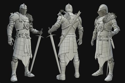 ArtStation - 3D Medieval Knight with Armor and Fur | Game Assets