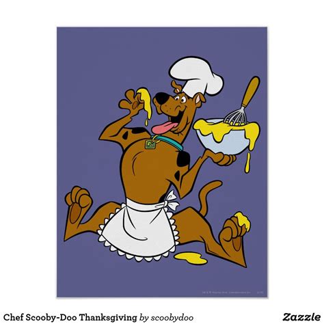 Chef Scooby-Doo Thanksgiving Poster | Zazzle
