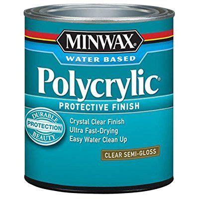 Minwax 64444444 Polycrylic Protective Finish Water Based, quart, Semi-Gloss - - Amazon.com (With ...