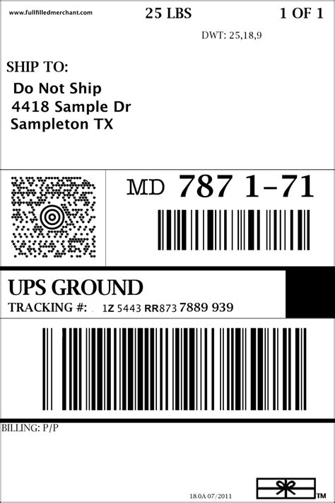 Need a Sample Label for a 4×6 Test Print? – Fulfilled Merchant