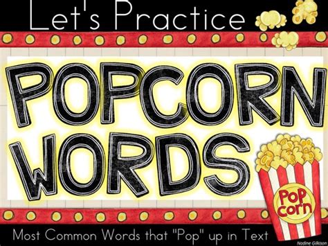 Popcorn Words! Free Games online for kids in Kindergarten by Nadine ...