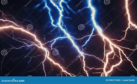 Blue Lightning Abstract Electrical Background Stock Illustration ...