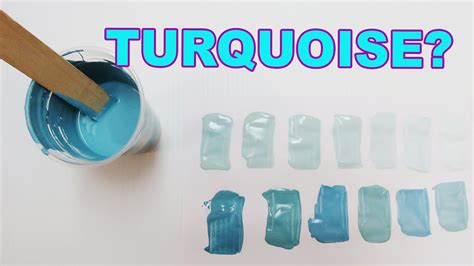 How To Make Turquoise Color Acrylic Paint and Yes You Can Hear A Frog In The Background! - YouTube