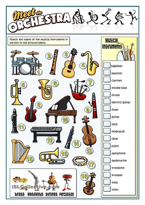 Instruments Of The Orchestra Quiz Worksheets