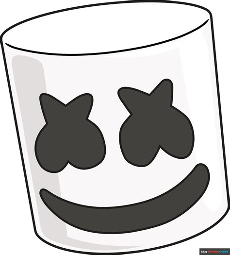 How to Draw Marshmello's Face - Really Easy Drawing Tutorial