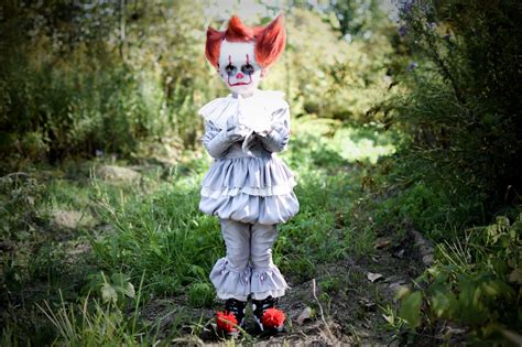 3 year old turns into pennywise clown from the movie IT. Toddler boy Halloween costume DIY. # ...