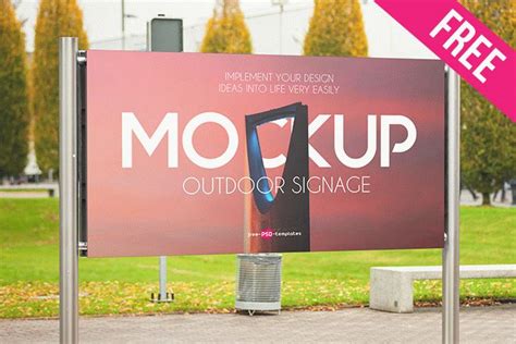 Street Sign – 4 Free PSD Mockups – Free PSD Templates