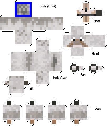 Papercraft Dog (Blue Collar)(Doggy Talents Mod | Minecraft printables, Minecraft wolf ...