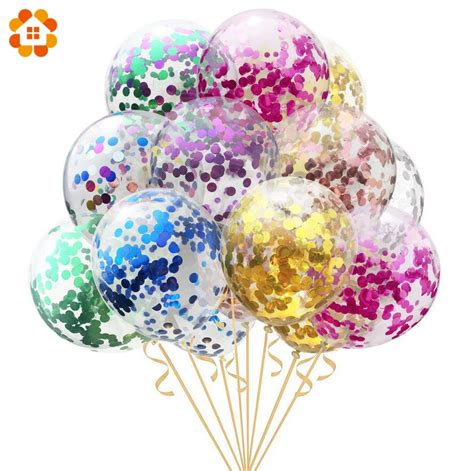 5PCS 12inch&18inch Large Confetti Air Balloons Latex Ballon Birthday Party Balloons Home Decor ...