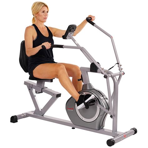 Sunny Health & Fitness Magnetic Recumbent Bike Exercise Bike, 350 Lb. High Weight Capacity ...