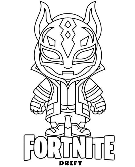 Pop Drift Fortnite coloring page