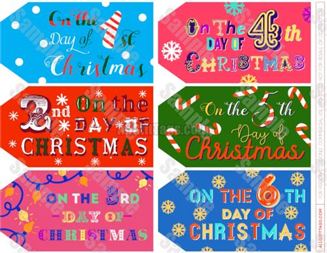 12 Days of Christmas Gift Tags