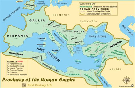 Provinces of the Roman Empire - Color Map (72 DPI) 1-Year License - Bible Maps and Images