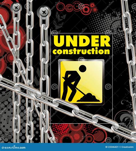 Under Construction Background Stock Illustration - Illustration of horizontal, mark: 23346431