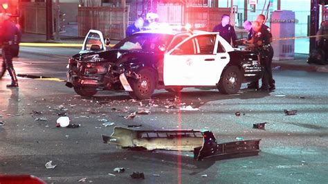 LAPD officer injured in West Adams crash - ABC7 Los Angeles