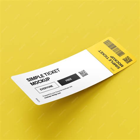 Premium PSD | PSD concert ticket mockup online ticket mockup