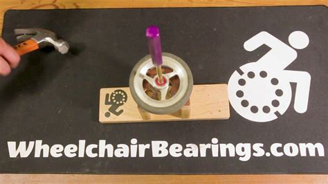 How to change the front caster wheelchair bearings. - YouTube