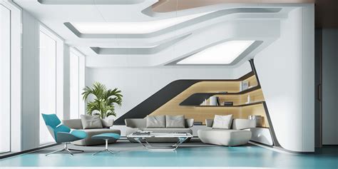 Elegant Modern Living Room: Futuristic Touches in Interior - Furnizing