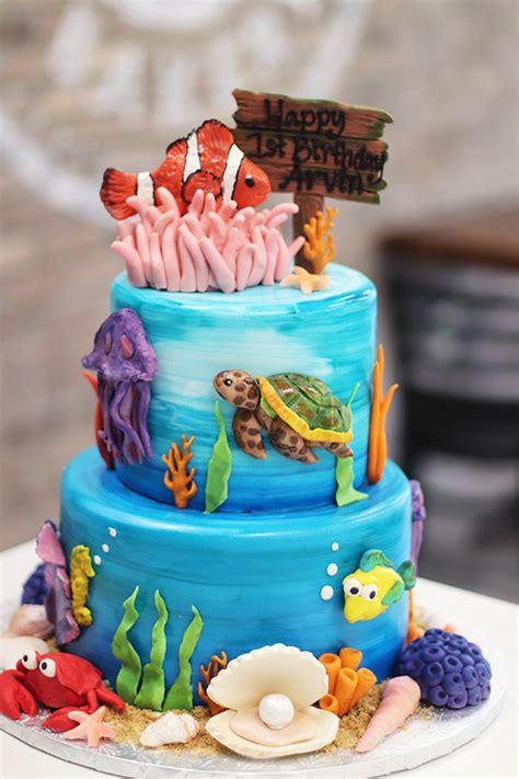 Underwater Themed Birthday Cake