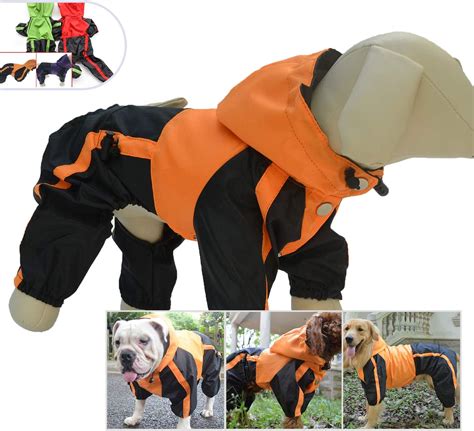 lovelonglong Dog Hooded Raincoat, Small Dog Rain Jacket Poncho Waterproof Clothes with Hood ...