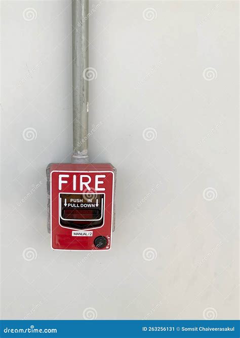 A Conventional Fire Alarm Pull Station Installation Work Stock Image ...