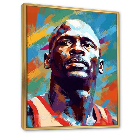Designart "Mj The Best" Basketball Framed Wall Art Living Room - On ...