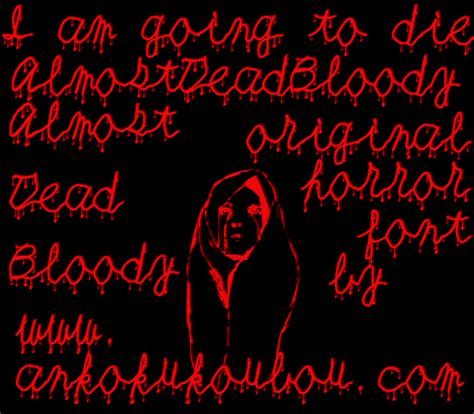 AlmostDeadBloody Font | Ankokukoubou | FontSpace | Horror font, Gothic horror, Fonts